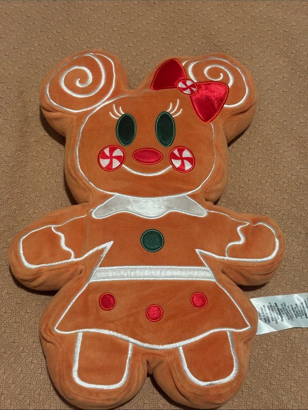 Disney Minnie Mouse gingerbread throw pillow